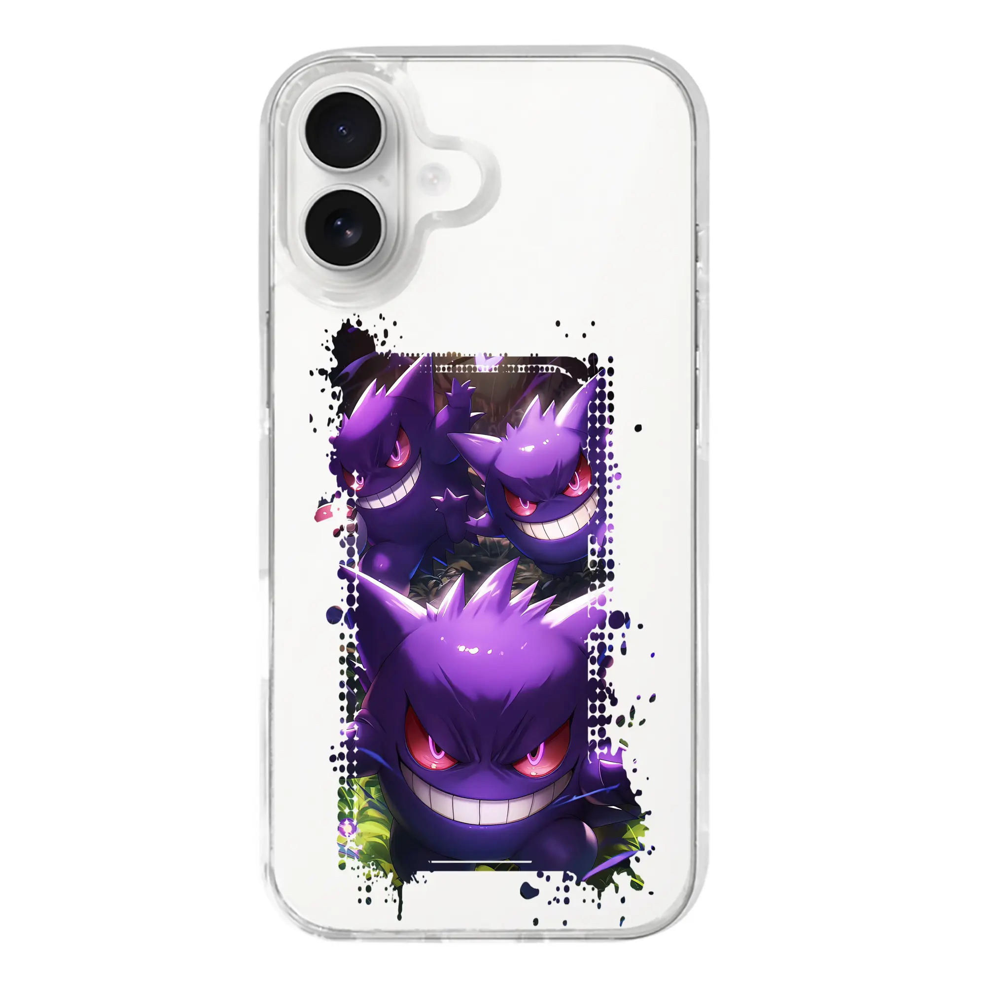 ポケモン グッズ,ゲンガー - iPhone 17シリーズ 透明スマホケース – 薄型・耐衝撃・精密フィット保護カバー